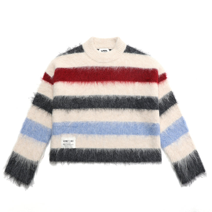 KNITWEAR BOXY RED STRIPES