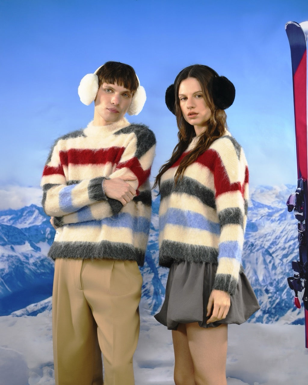 KNITWEAR BOXY RED STRIPES