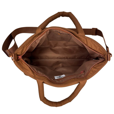 Rectangle puffer bag brown