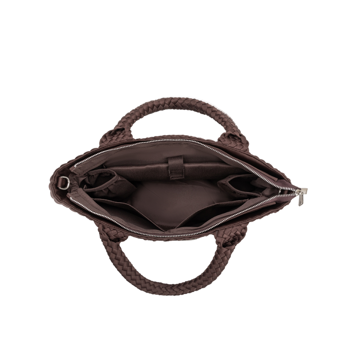 SAC MOYEN en néoprène 'CHILL VIBES' uni - marron foncé