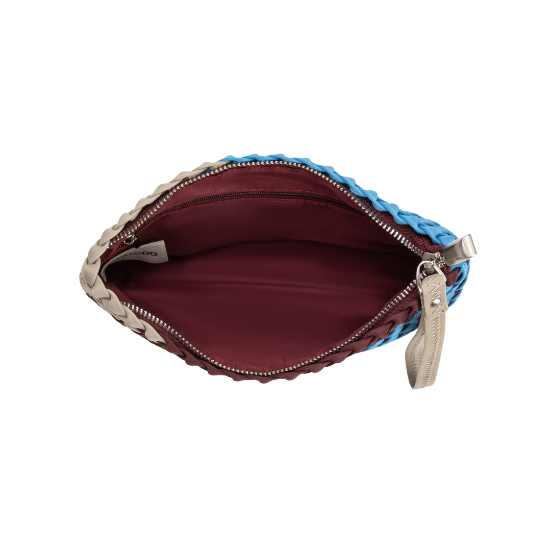POCHETTE en néoprène 'JUST MOVE' ton mixte - bleu & bordeaux & gris clair