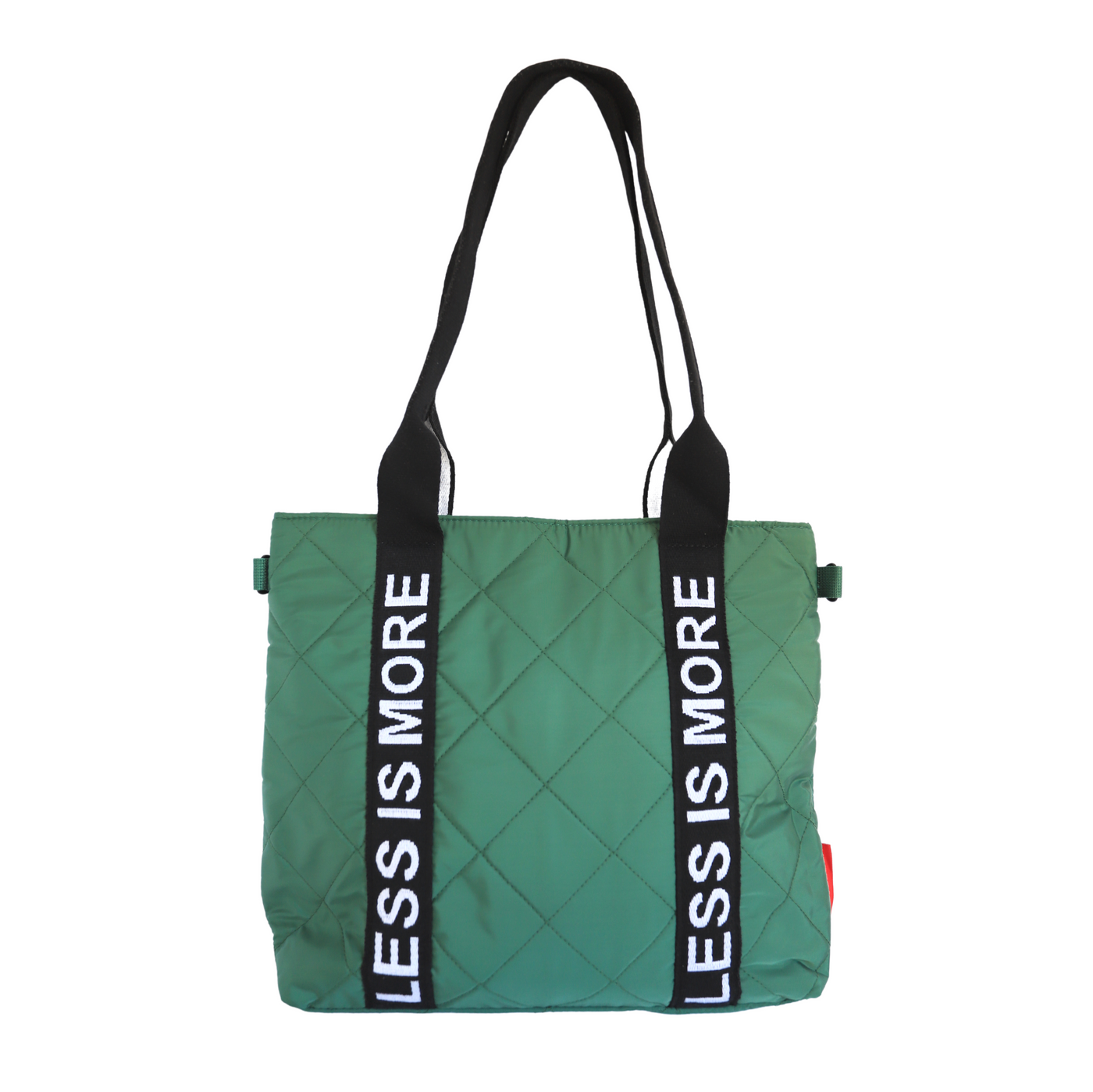 Puffer bag Less is more verde botella