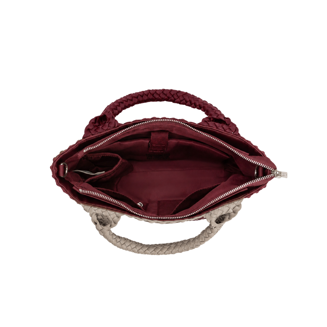 SAC MOYEN en néoprène 'JUST MOVE' ton mixte - bleu & bordeaux & gris clair