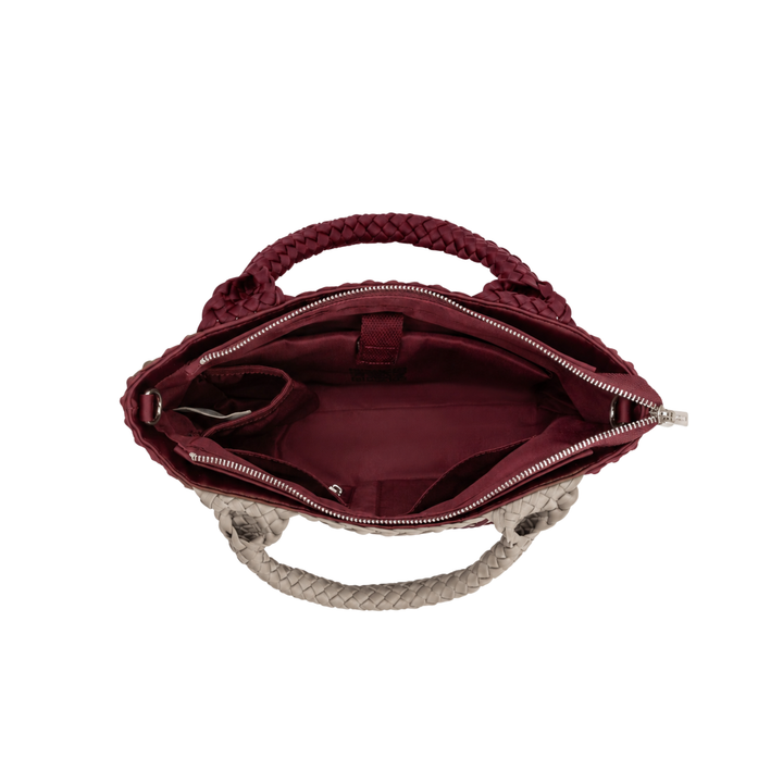 SAC MOYEN en néoprène 'JUST MOVE' ton mixte - bleu & bordeaux & gris clair