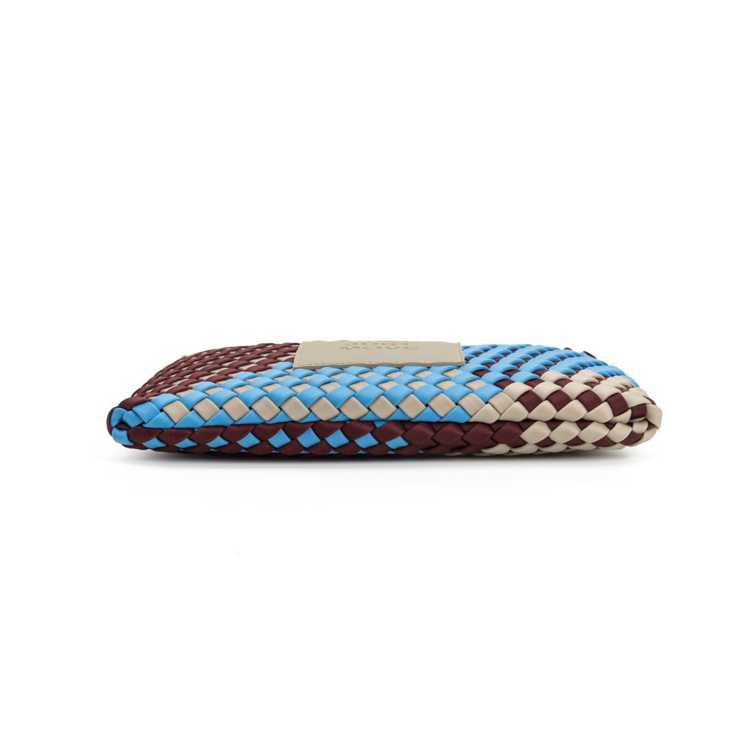POCHETTE en néoprène 'JUST MOVE' ton mixte - bleu & bordeaux & gris clair