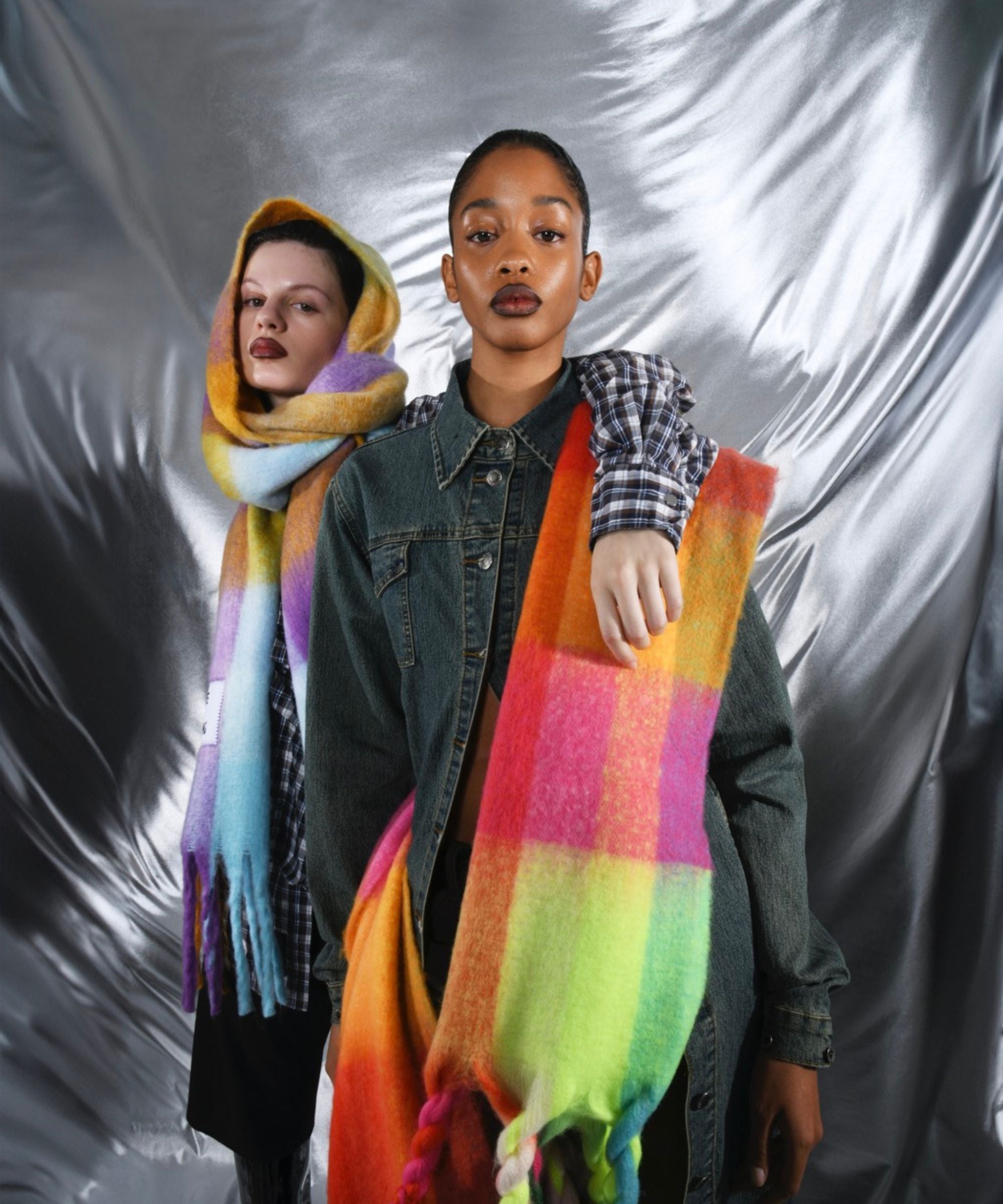 Gabriel ガブリエル モヘアウールダッフルコート 紫系 サイズ38 XXL Free Love Scarf – Verb To Do