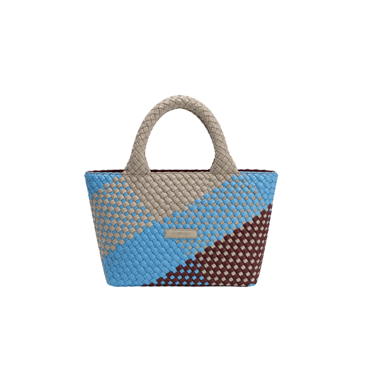Borsa piccola in neoprene 'JUST MOVE' tono misto - blu & bordeaux & grigio chiaro