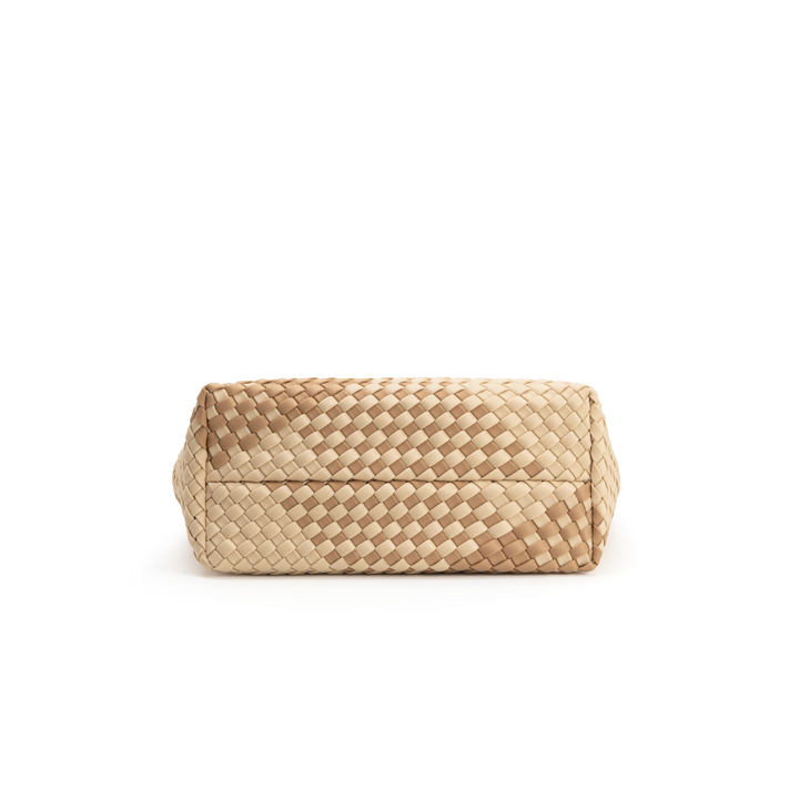 Borsa piccola in neoprene 'RISE UP' bicolore beige