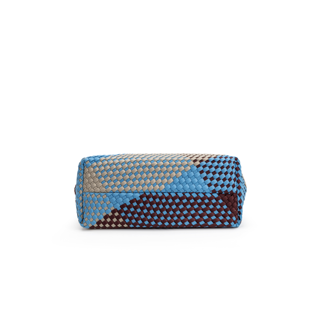 Borsa piccola in neoprene 'JUST MOVE' tono misto - blu & bordeaux & grigio chiaro