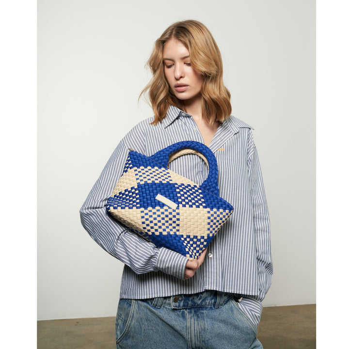 BAG Amelia 'LIFE IS SIMPLE' | blue & beige