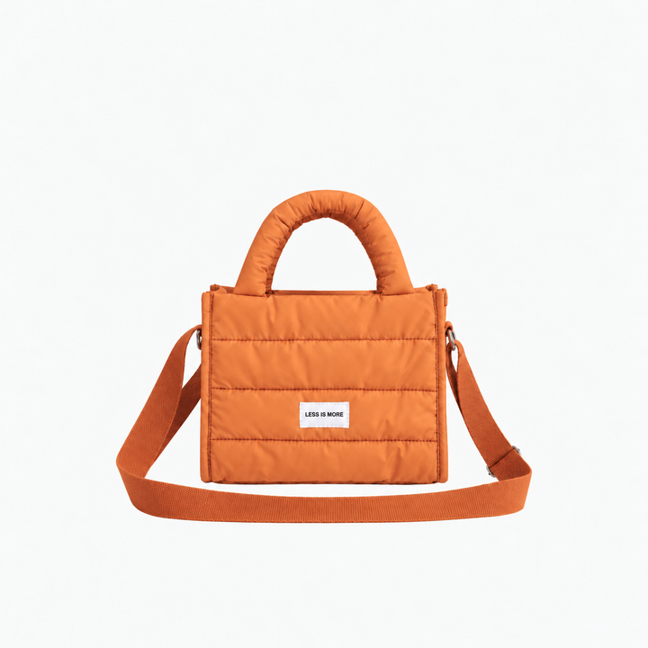 HANDBAG puffer 'LESS IS MORE' | orange