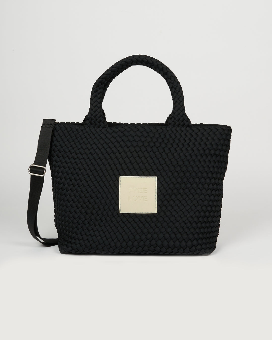 Neoprene LARGE BAG 'FREE LOVE' black