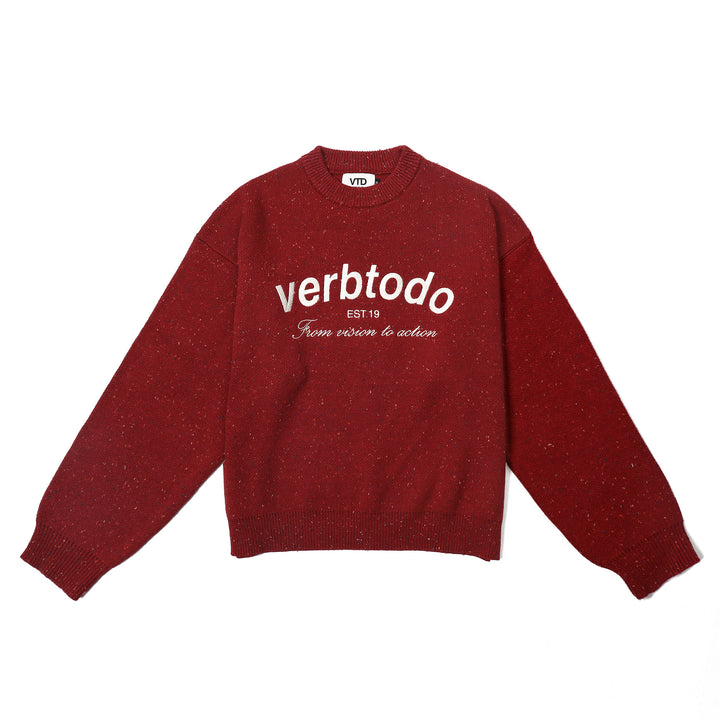 Vintage knit red