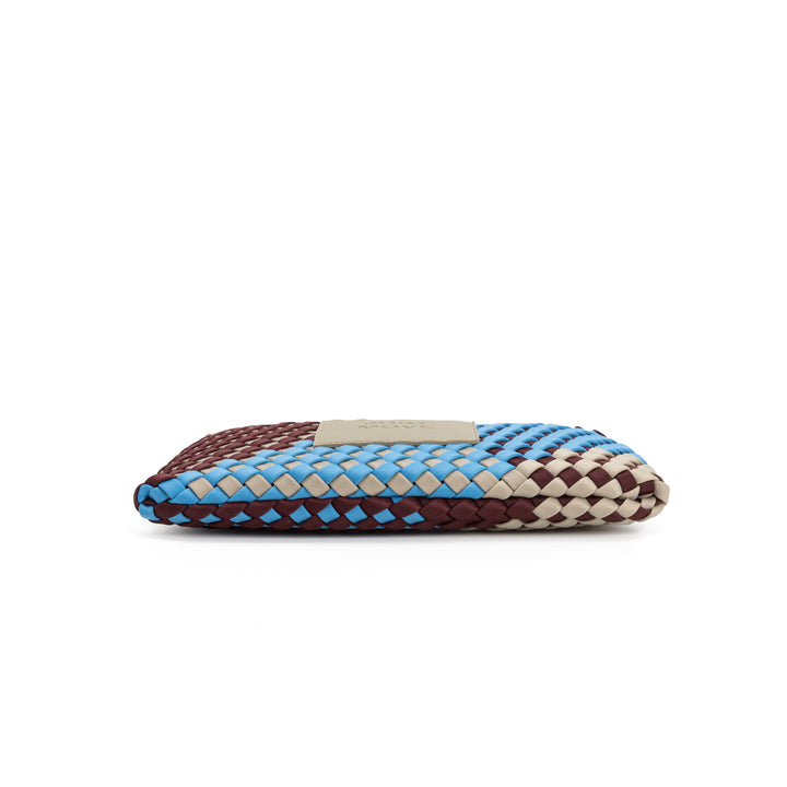 Neoprene Clutch Bag 'Just Move' Mixed Colors - Blue & Burgundy & Light Gray