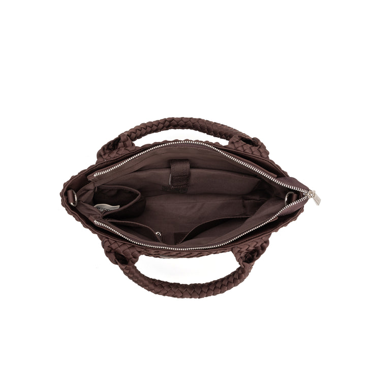 Neoprene MEDIUM BAG 'CHILL VIBES' plain - dark brown