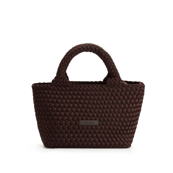 Neoprene MEDIUM BAG 'CHILL VIBES' plain - dark brown