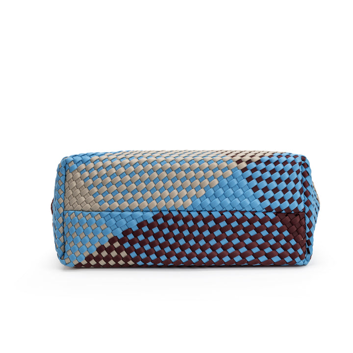 Neoprene LARGE BAG 'JUST MOVE' mix tone - blue & burgundy & light gray