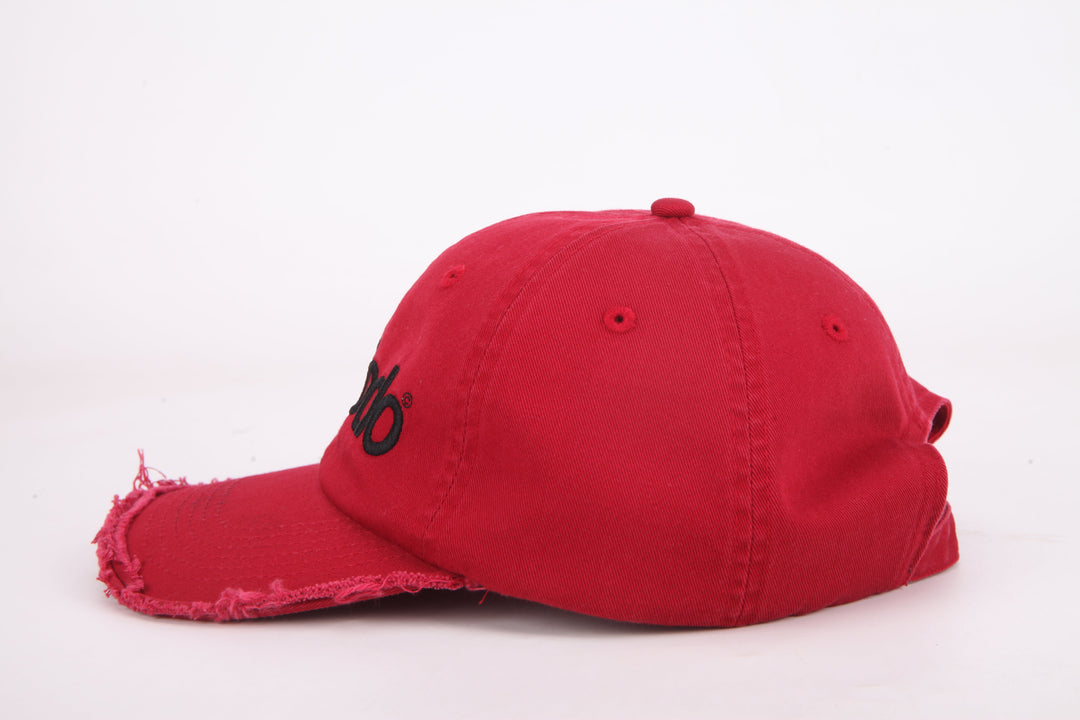 Burgundy Ripped Cap Verb to do