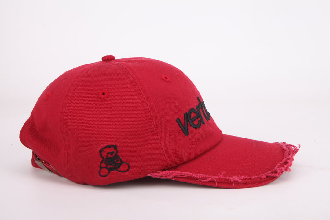 Burgundy Ripped Cap Verb to do