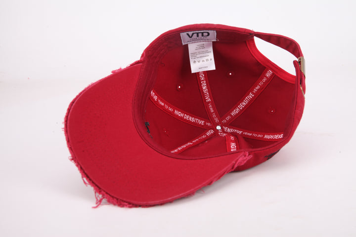 Burgundy Ripped Cap Verb to do