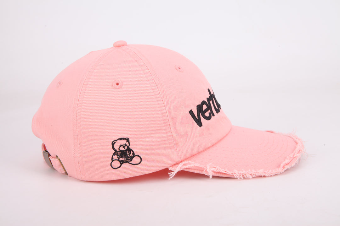 Pink Ripped Cap Verb to do