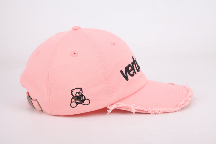 Pink Ripped Cap Verb to do
