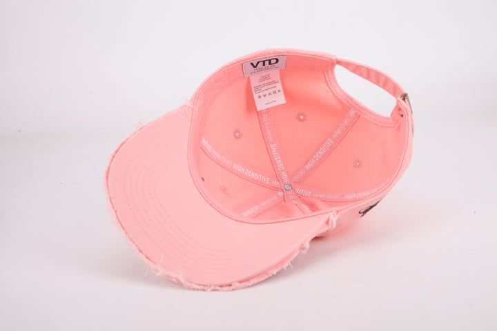 Pink Ripped Cap Verb to do