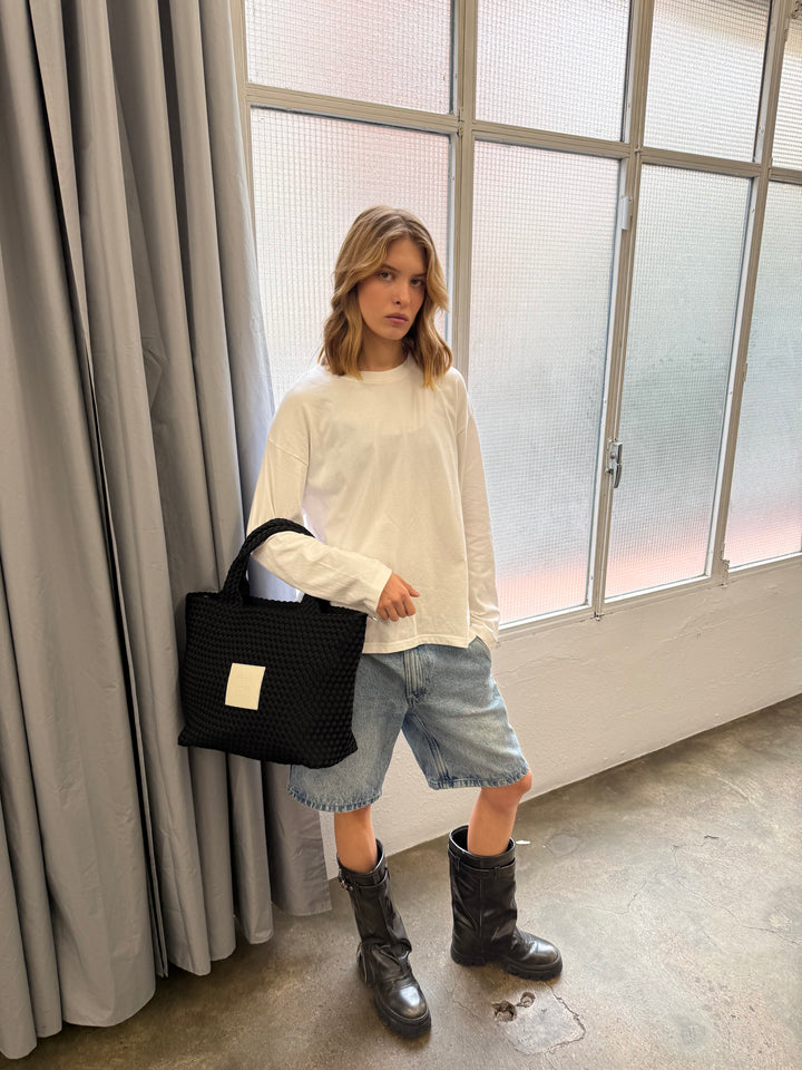 Neoprene LARGE BAG 'FREE LOVE' black