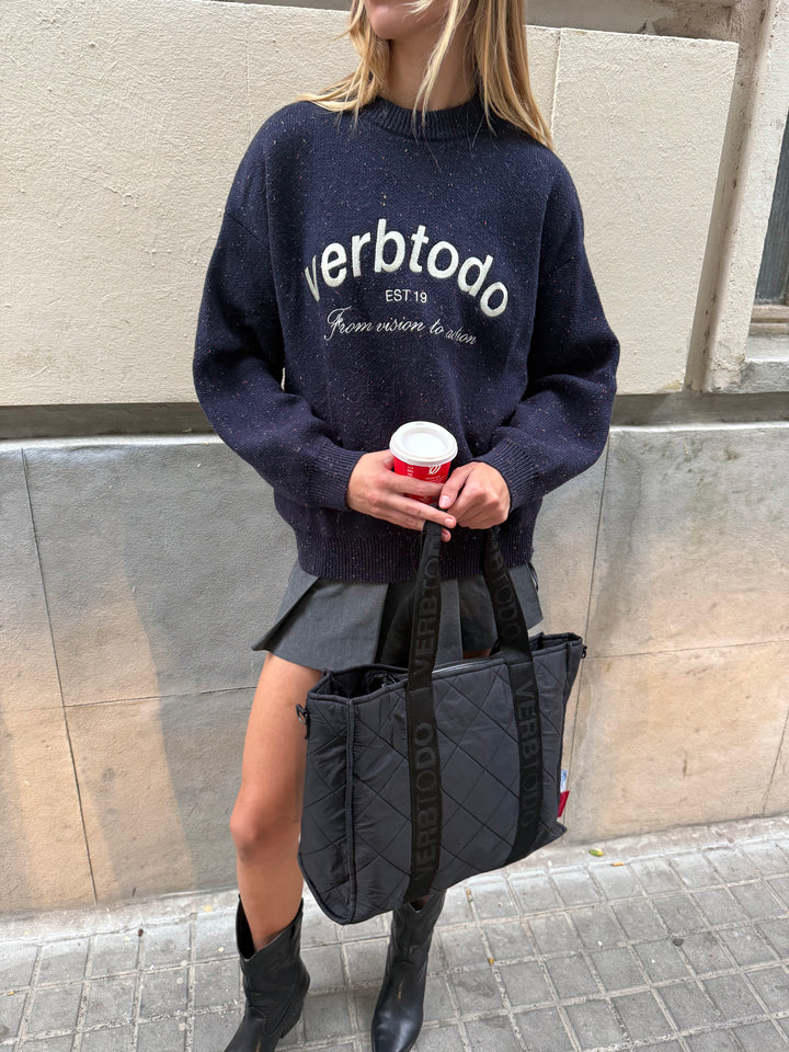 Vintage knit blue