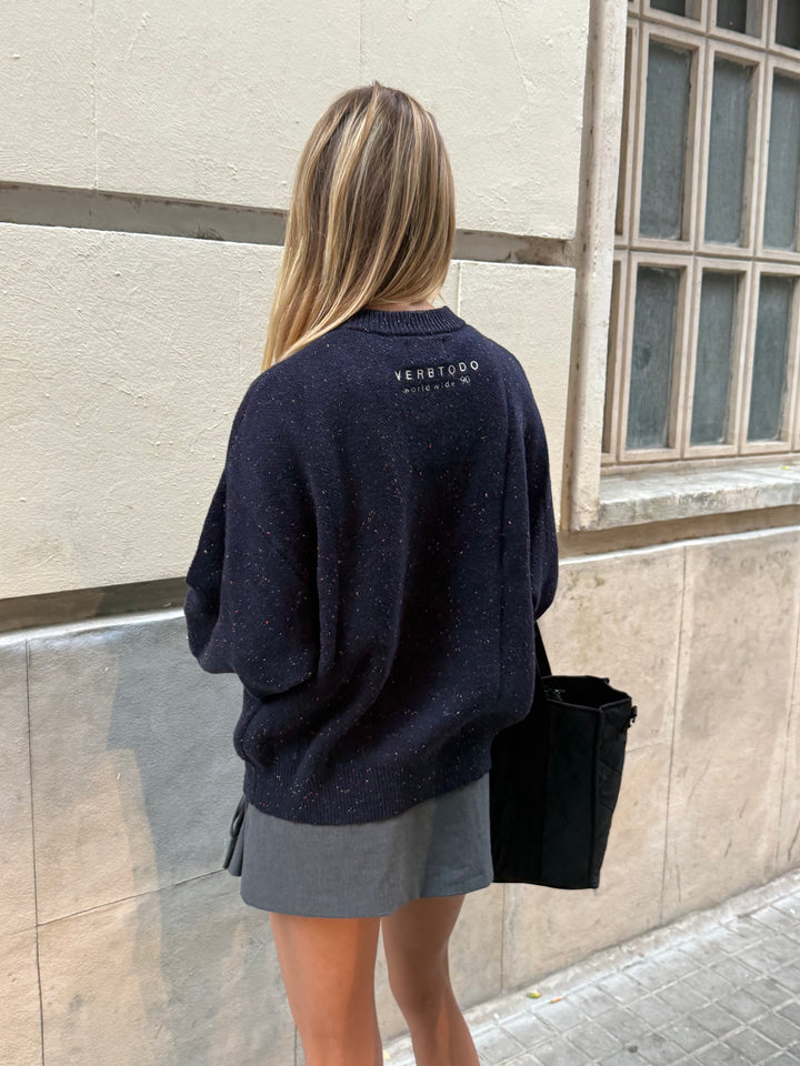 Vintage knit blue