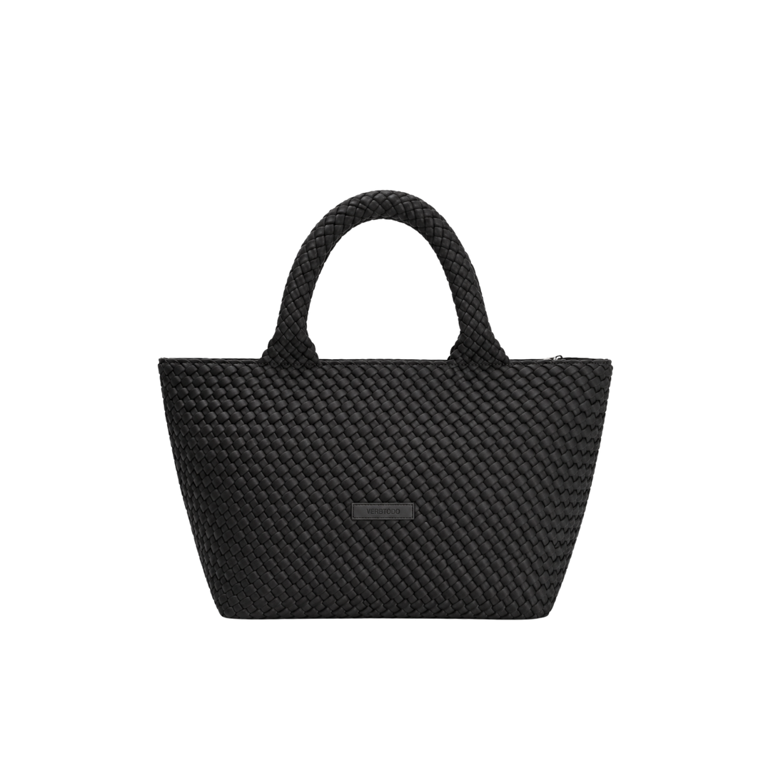 Borsa media in neoprene 'FREE LOVE' tinta unita - nero