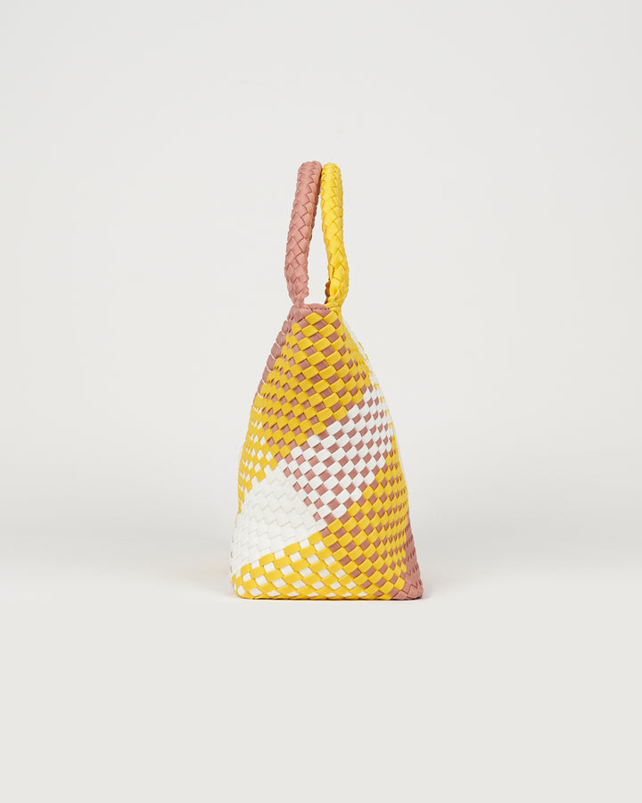 Neoprene MEDIUM BAG 'JUST MOVE' multicolour pink&yellow&white