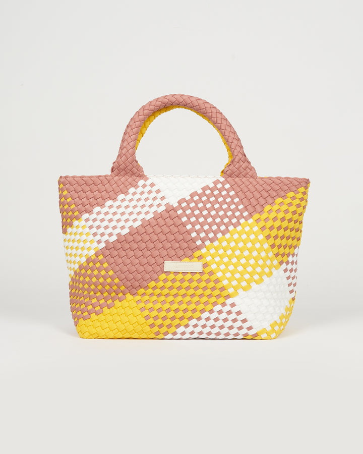 Neoprene MEDIUM BAG 'JUST MOVE' multicolour pink&yellow&white