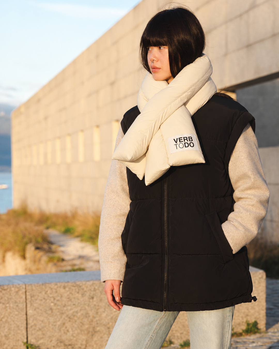 Vertical Puffer Scarf