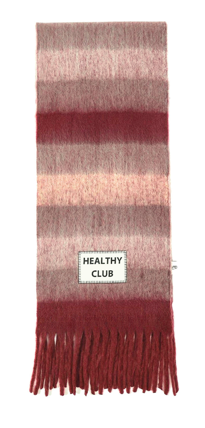 Maxibufanda HEALTHY CLUB rayures bordeaux
