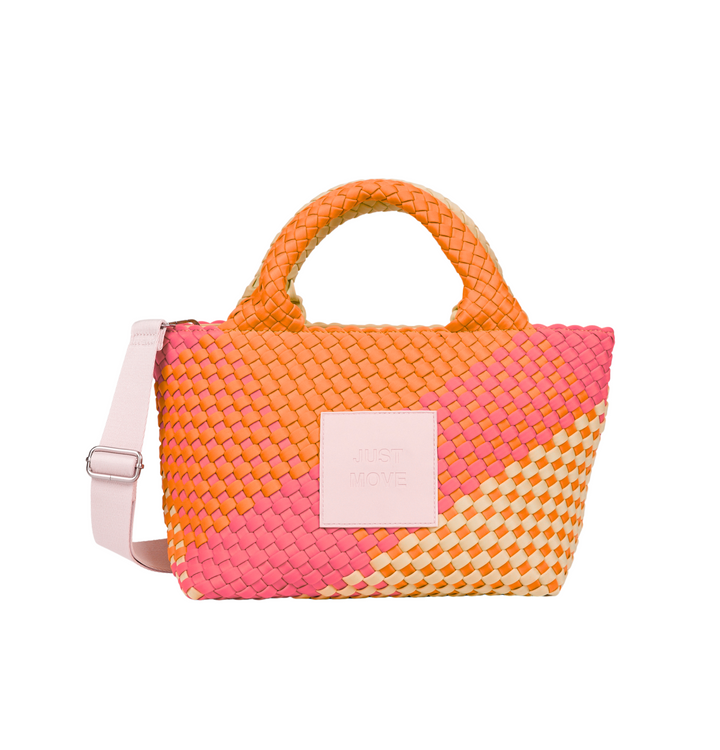 Amelia Bag 'JUST MOVE' | Cream & Orange & Pink