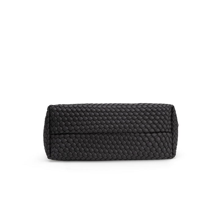 Borsa grande in neoprene 'FREE LOVE' tinta unita - nero