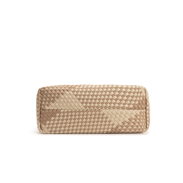 Borsa grande in neoprene 'RISE UP' bicolore beige
