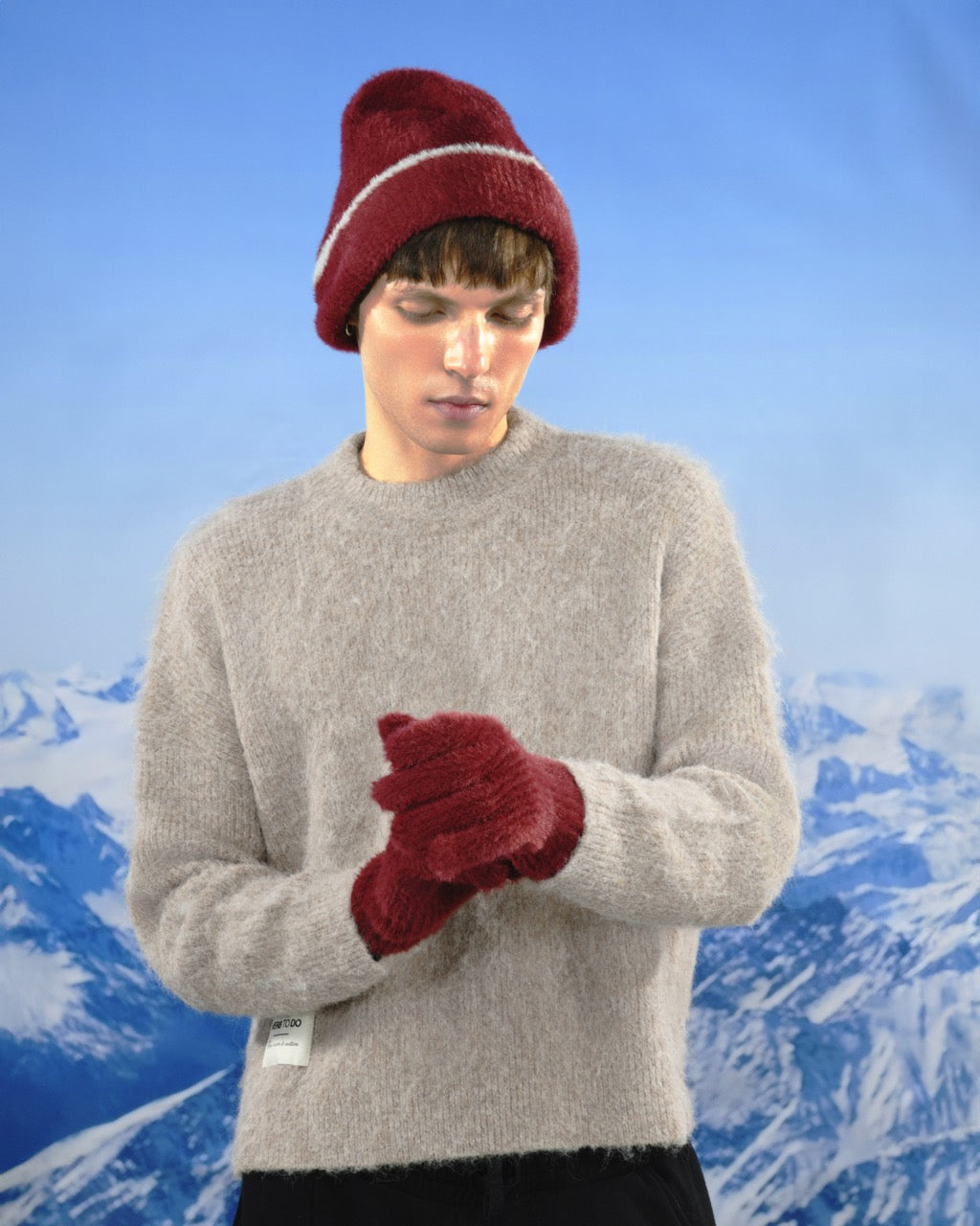 Gorro VTD  Marrón y Blanco