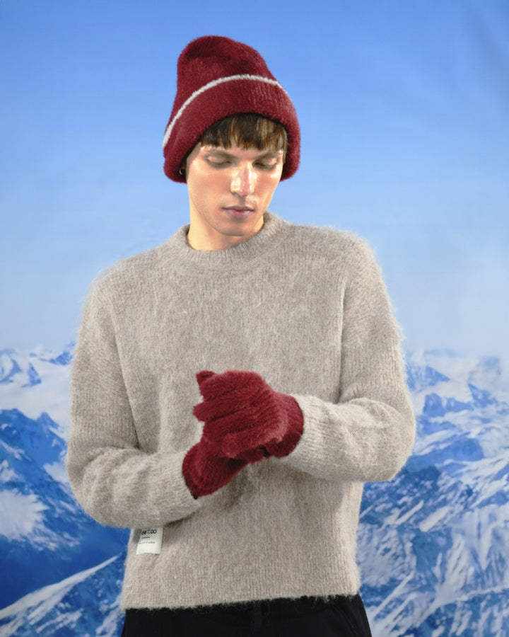 Gorro VTD  Marrón y Blanco