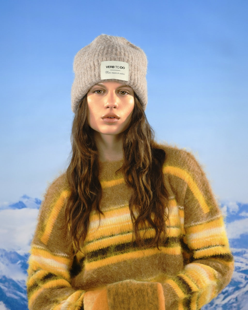 KNITWEAR BOXY CAMEL STRIPES