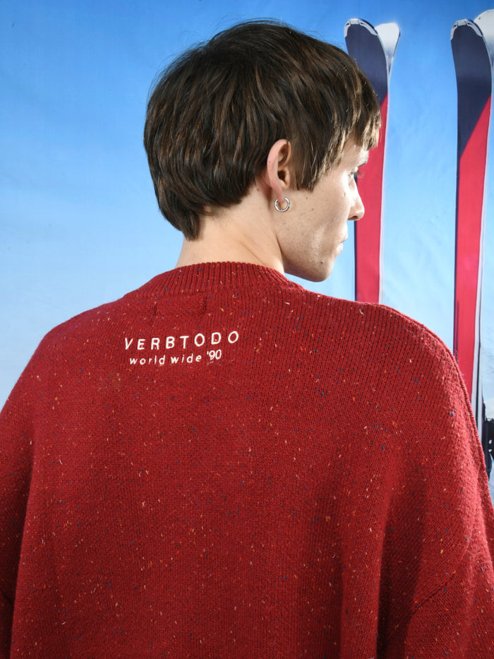 Vintage knit red