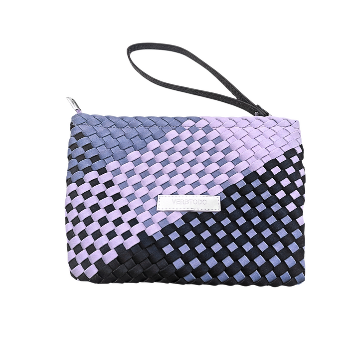 Neoprene CLUTCH BAG 'RISE UP' multicolour blue