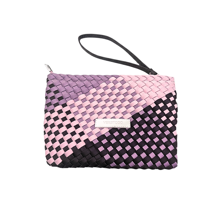 Neoprene CLUTCH BAG 'RISE UP' multicolour purple