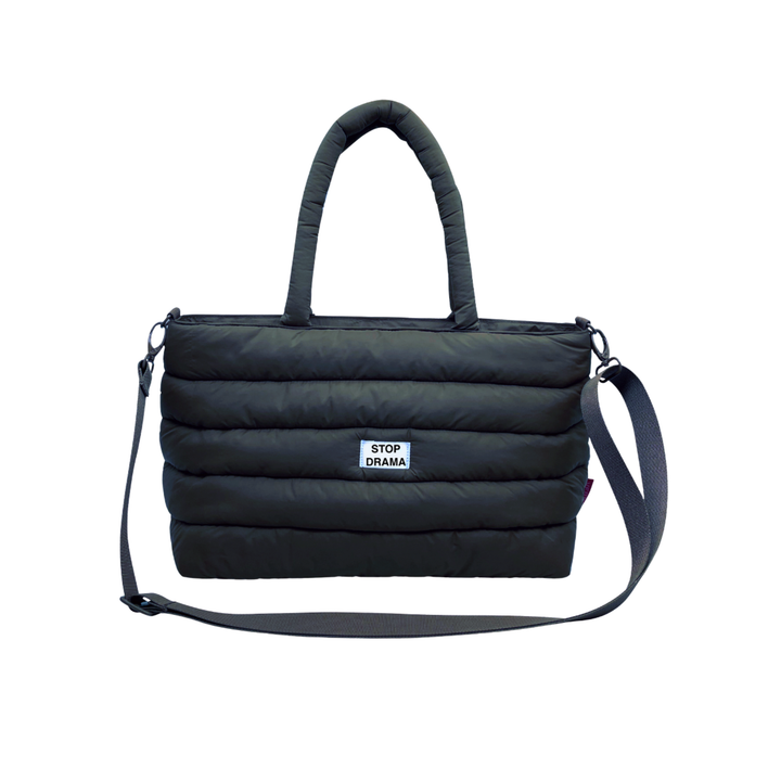 Black rectangle puffer bag