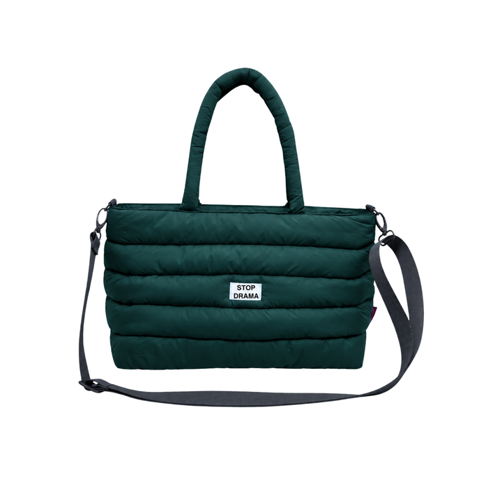 Sac matelassé rectangulaire vert foncé
