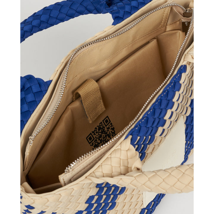 BAG Amelia 'LIFE IS SIMPLE' | blue & beige