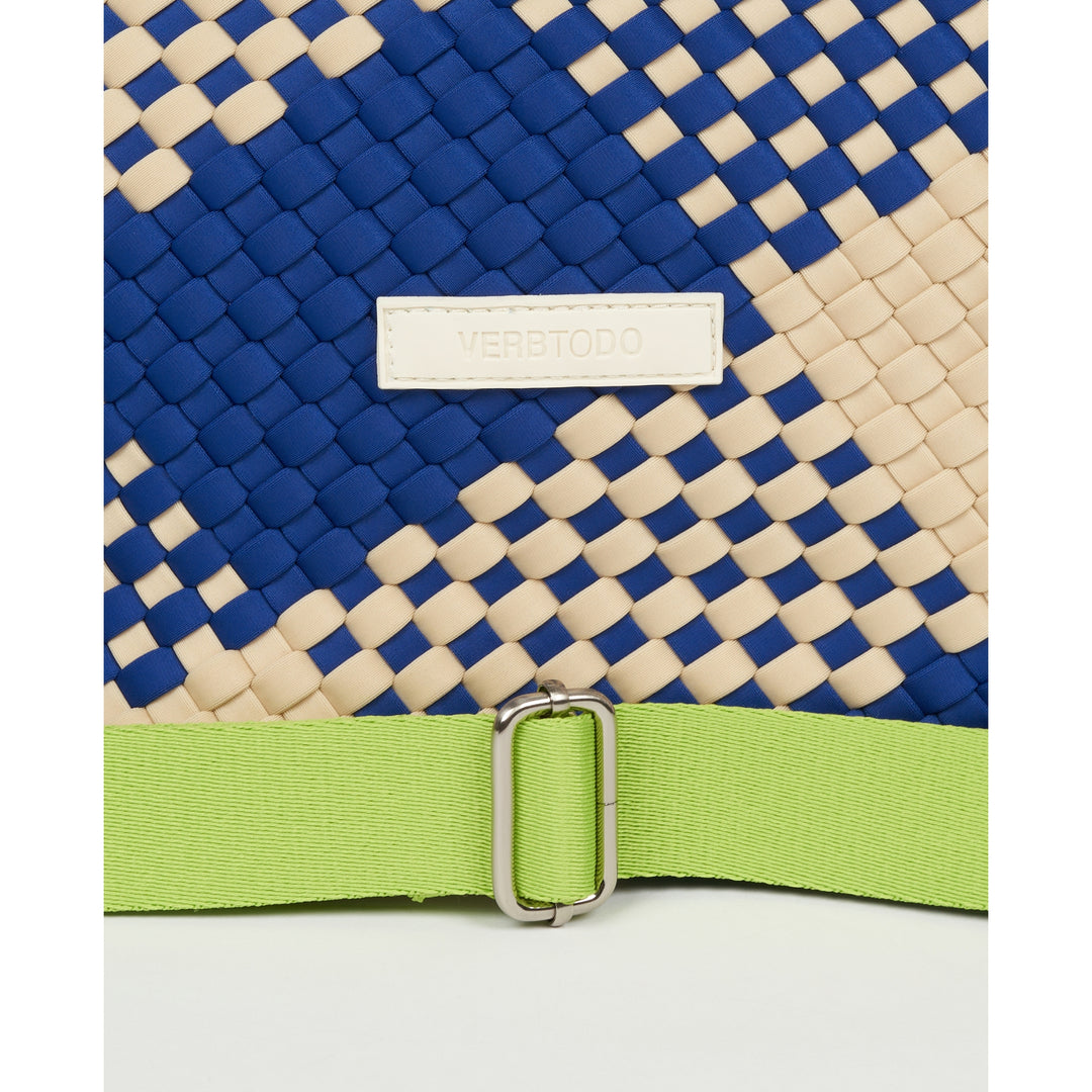 BAG Amelia 'LIFE IS SIMPLE' | blue & beige
