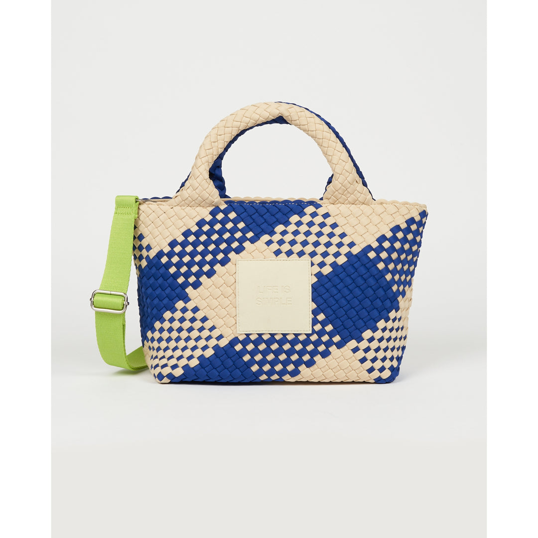 BAG Amelia 'LIFE IS SIMPLE' | blue & beige