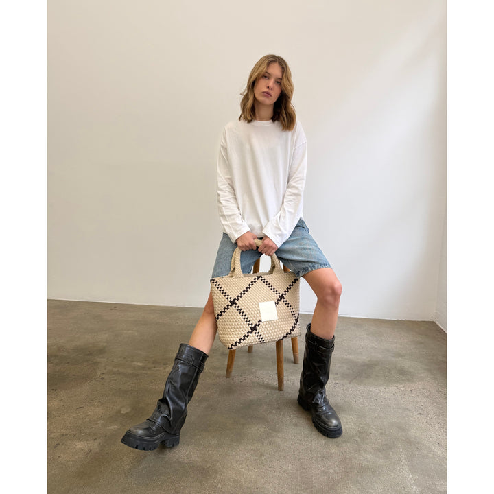 BAG Sylvia 'CHILL VIBES' | beige & dark brown